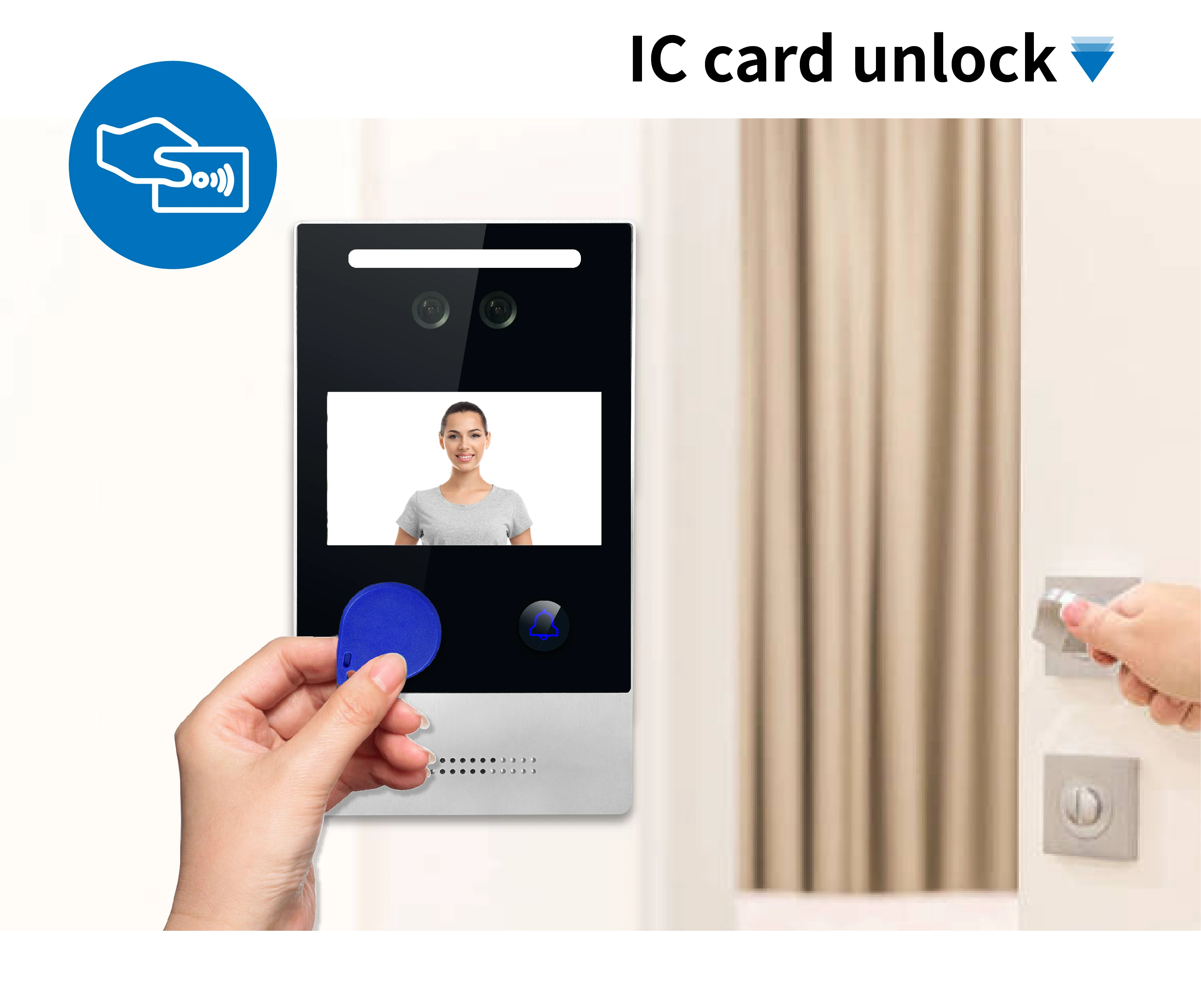 IP System Smart Access Control Products Multi-functional Video Doorbell with HD Camera Tuya APP