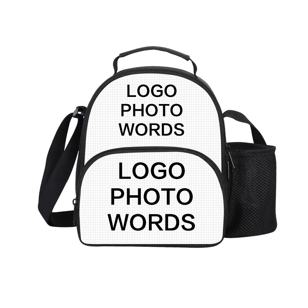 2021 Custom Logo Printed Sublimation Lunch Bag Office Children Polyester School Cooler Bag