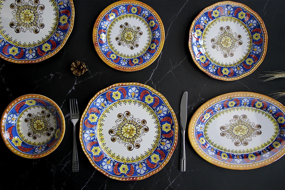 SEBEST Factory Design Well assiettes en melamine Luxury Melamine Cutlery Set Pleasingly Simple Custom Melamine Dinner Sets