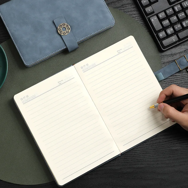 custom logo business pu leather promotional notebook gift set