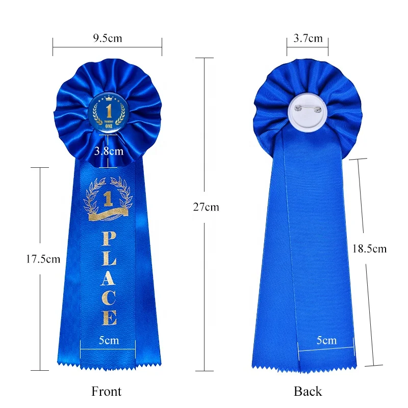 Yama factory wholesale ribbon award album personalize custom chess ribbons award badge with pin for game