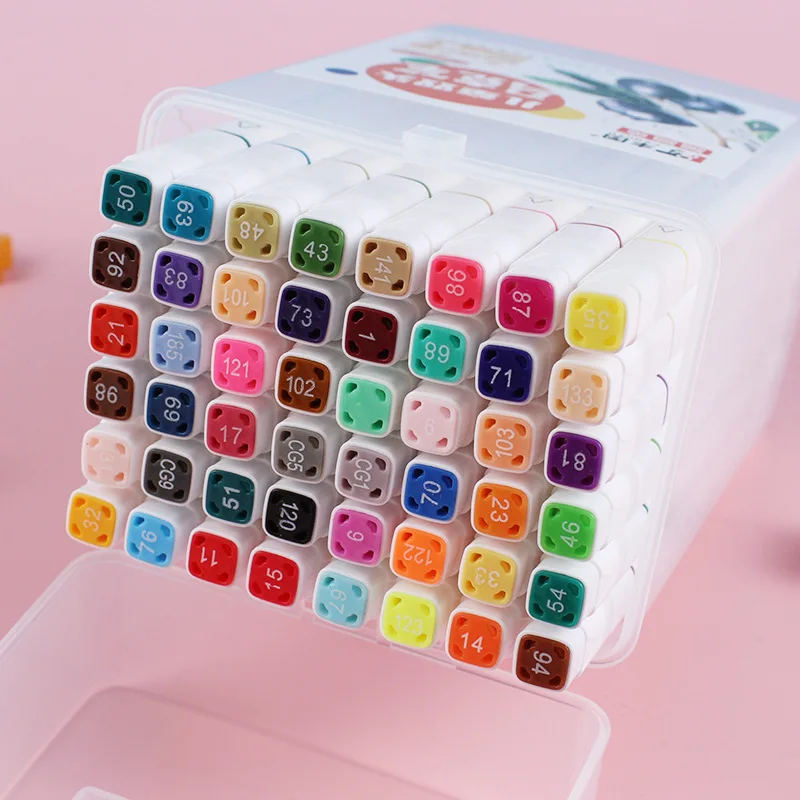 Wholesale painting color pens 24 colors 48 colors, art supplies double-headed marker pens water-based marker pens