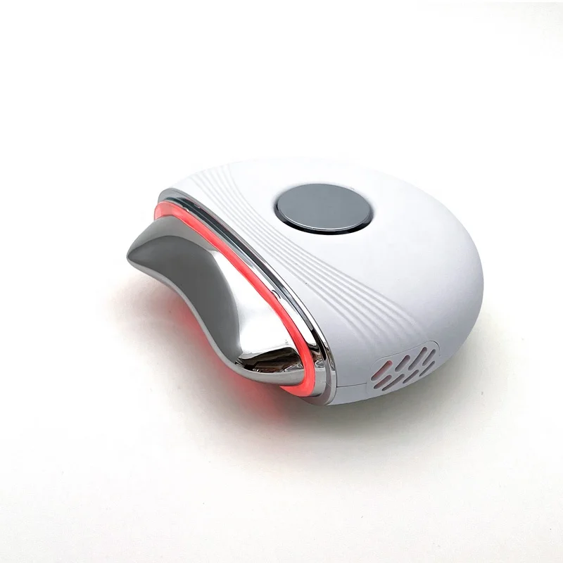 Custom LOGO Home Use Beauty Skin Care Ems Gua Sha Massage Facial Skincare Tool Red Light Therapy Stainless Steel Gua Sha tools