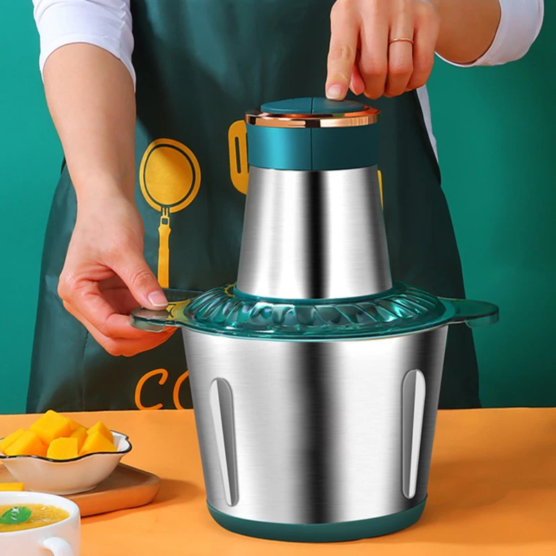 Multi Function 3L Electronic Vegetable Garlic Ginger Grinder Cutter Machine Bowl Masher Electric Food Meat Chopper for Kitchen
