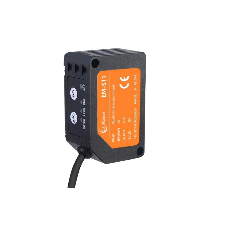 Industrial colour mark sensor photoelectric RGB color sensor for faulty printed packaging detection