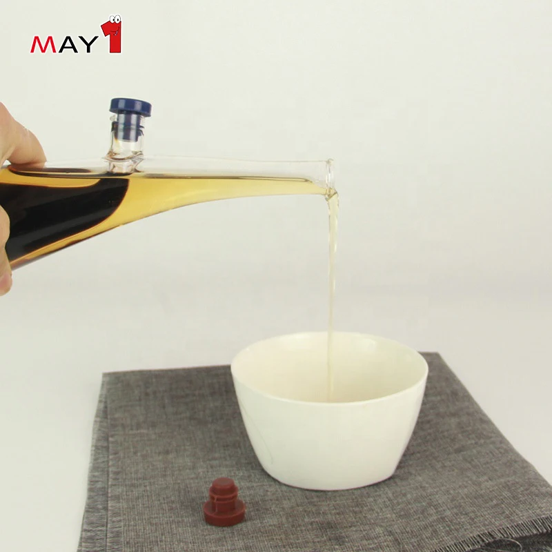 Hot Sale Kitchen Gadgets Storage Glass Vinegar Pot Soy Sauce Container 2 in 1 Oil