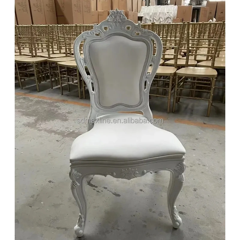 China Factory Direct Luxury Royal Wedding Plastic Resin Louis Chair