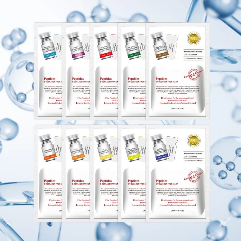 korean vegan collagen peptide repair beauty sheet face mask deep Moisturizing skincare facial mask hydrating skin care mask