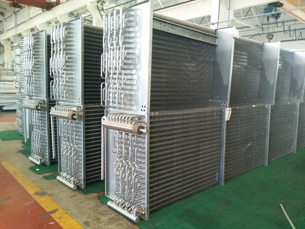 Ammonia Individual quick freezer hot gas defrosting evaporator / heat exchanger