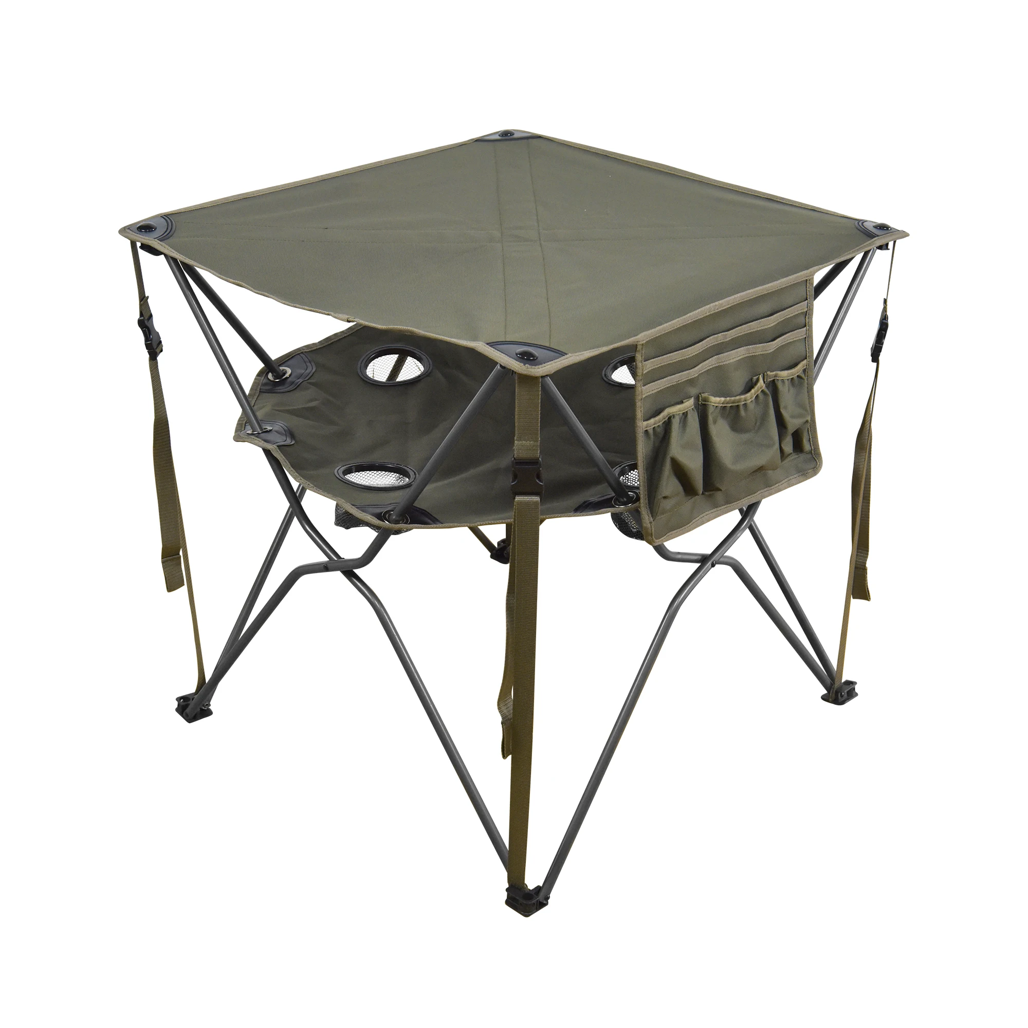 Wholesale Portable Lightweight Cheap Outdoor Black Folding Foldable Camping Chair with Side Pocket