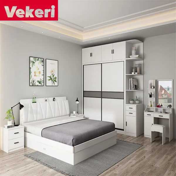 Modern Nordic minimalist premium color bedroom furniture for comfortable practical bedroom suite