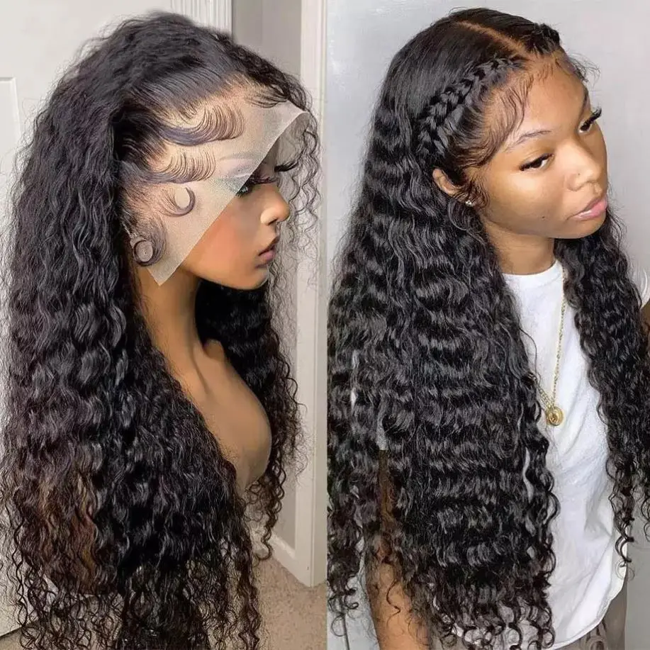 Full Lace Front Human Hair Wigs Body Wave Human Hair Frontal Wigs Transparent for Black Raw Indian 13x4 13x6 Lace Woman 1 Piece