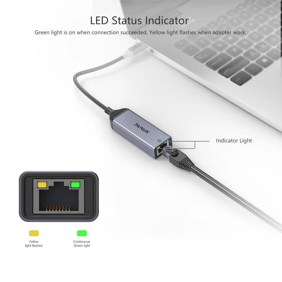  OEM Xfanic Mini Usb C Ethernet Lan адаптер 100 Мбит/с Usb-порт для Ethernet-кабеля скоростная сетевая