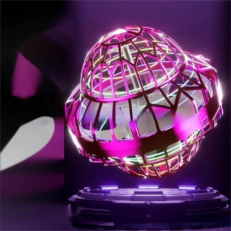 Wholesale New Design Inductive Charging Toy Stress Relief Magic Ball Party Stage Lights Mini Disco Led Lamp Ufo Plastic Toys