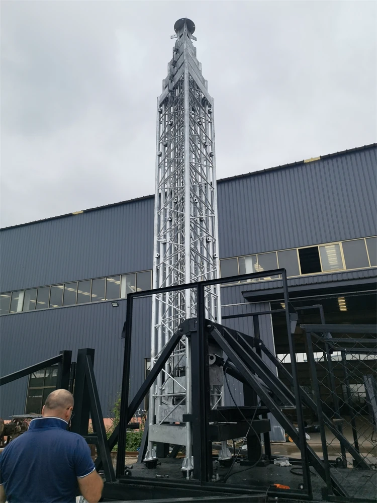 Первоклассная коммуникационная телескопическая антенна шест мобильный прицеп башня корова башня