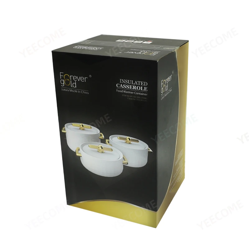 Custom Logo New Luxury Simple Style  Casseroles  1.5L 2L 2.5L   Warmer Food Containers Kitchen  Food Storage Container