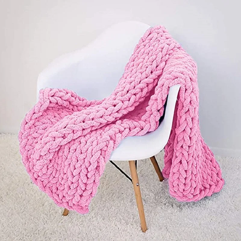 Вязаный чехол для дивана, серое объемное одеяло для детской домашнего декора