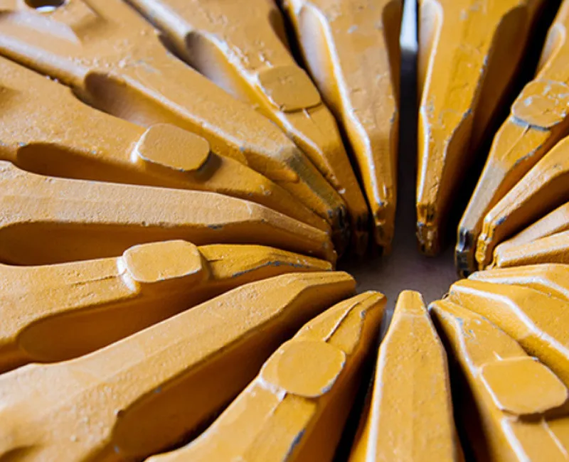 Factory Custom mini excavator pc200 dipper teeth skid steer loader bucket flat teeth 1u3202 1u3302 1u3252 1u3352rc