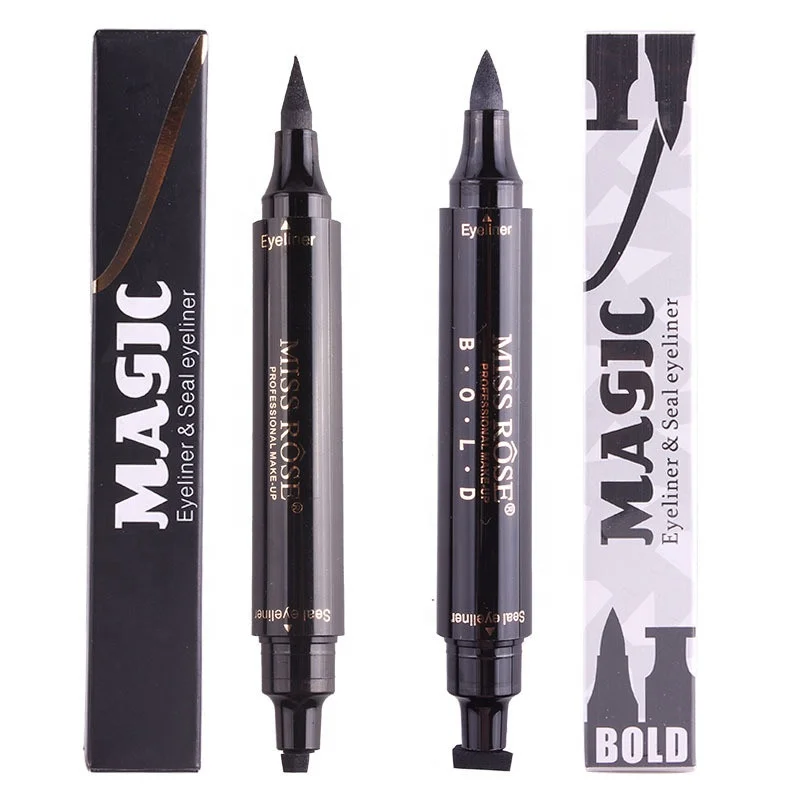 Miss Rose Long Lasting Double Side Waterproof Black Liquid Stamp eyeliner