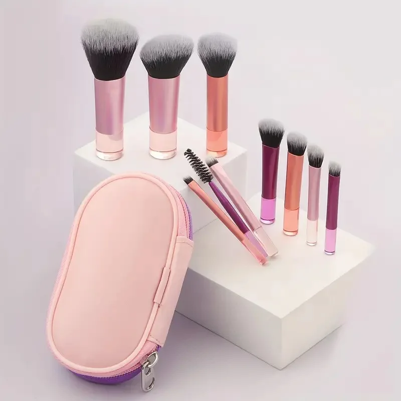 Beauty Travel Fantasy Brush Kit Makeup Brushes Eyeshadow Highlight Contour Concealer 10 pcs Mini Make Up Brush Set