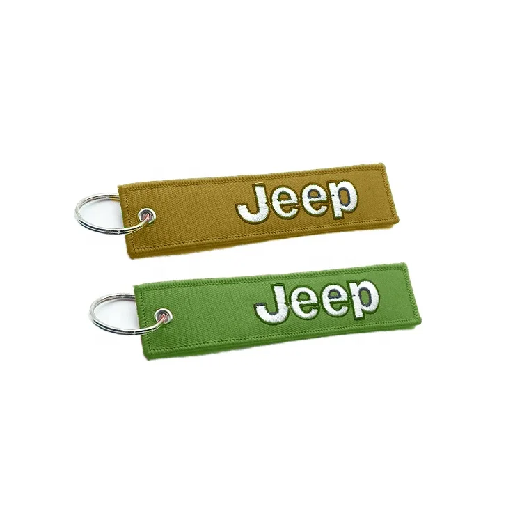 Fashion JEEP Offroad Fans Custom Car Logo Design Embroidery Flight Keychain