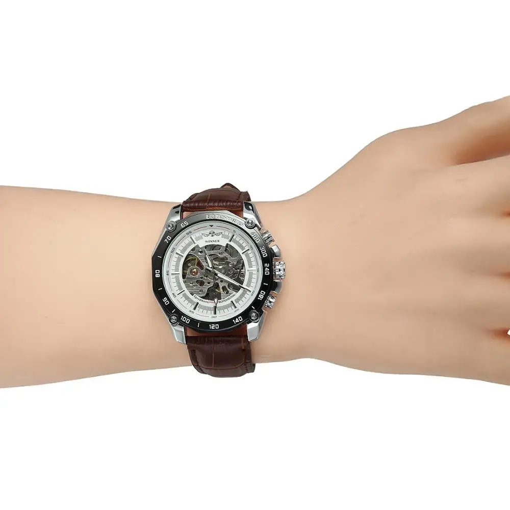 2024 T-WINNER Elegant Fashion reloj hombre Skeleton China Factory Automatic Men Watch