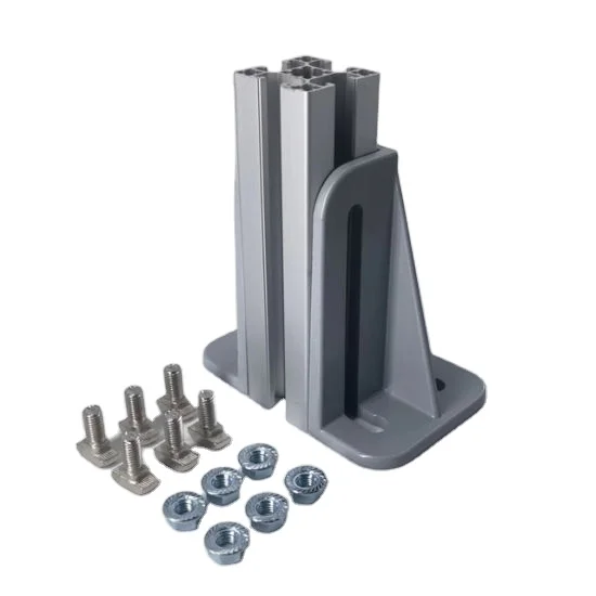 Strong Carbon Steel Floor Mount Base Plates for Industrial Aluminum profile heavy framework supporting 4040 floor mount base