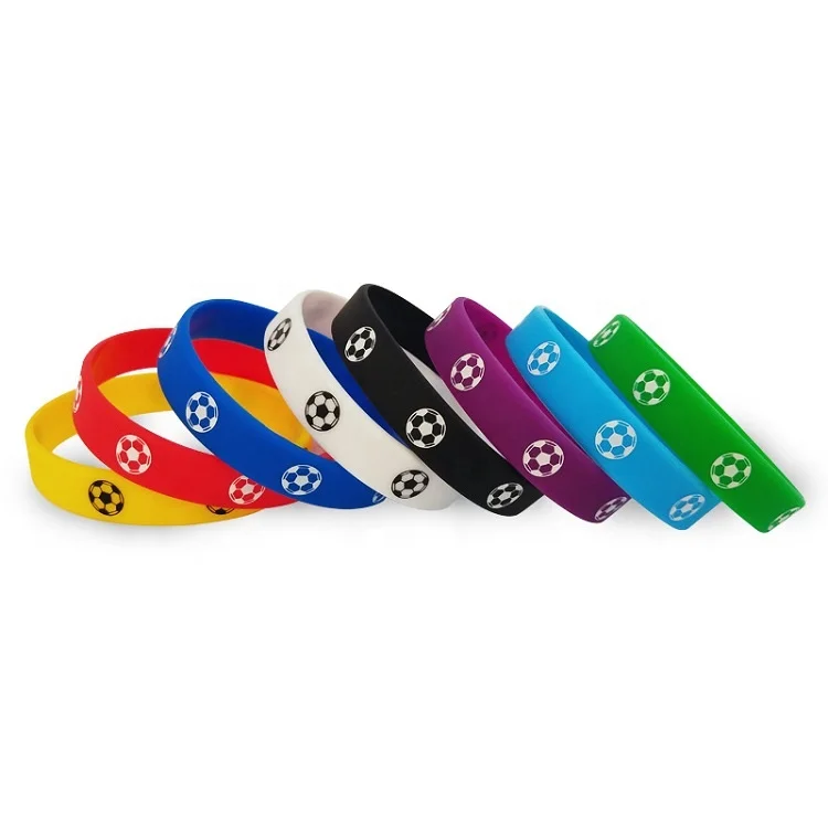 Custom Color and Logo Sports Club Silicone Bracelet Wristband Basketball Association Fans Cheering Squad Silicone  Wrist Band