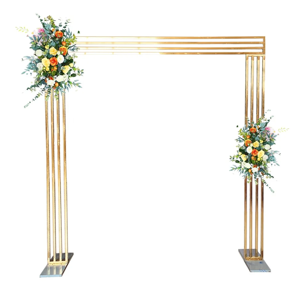 American Style Wholesale Wedding Entrance Arch Golden Arch Wedding