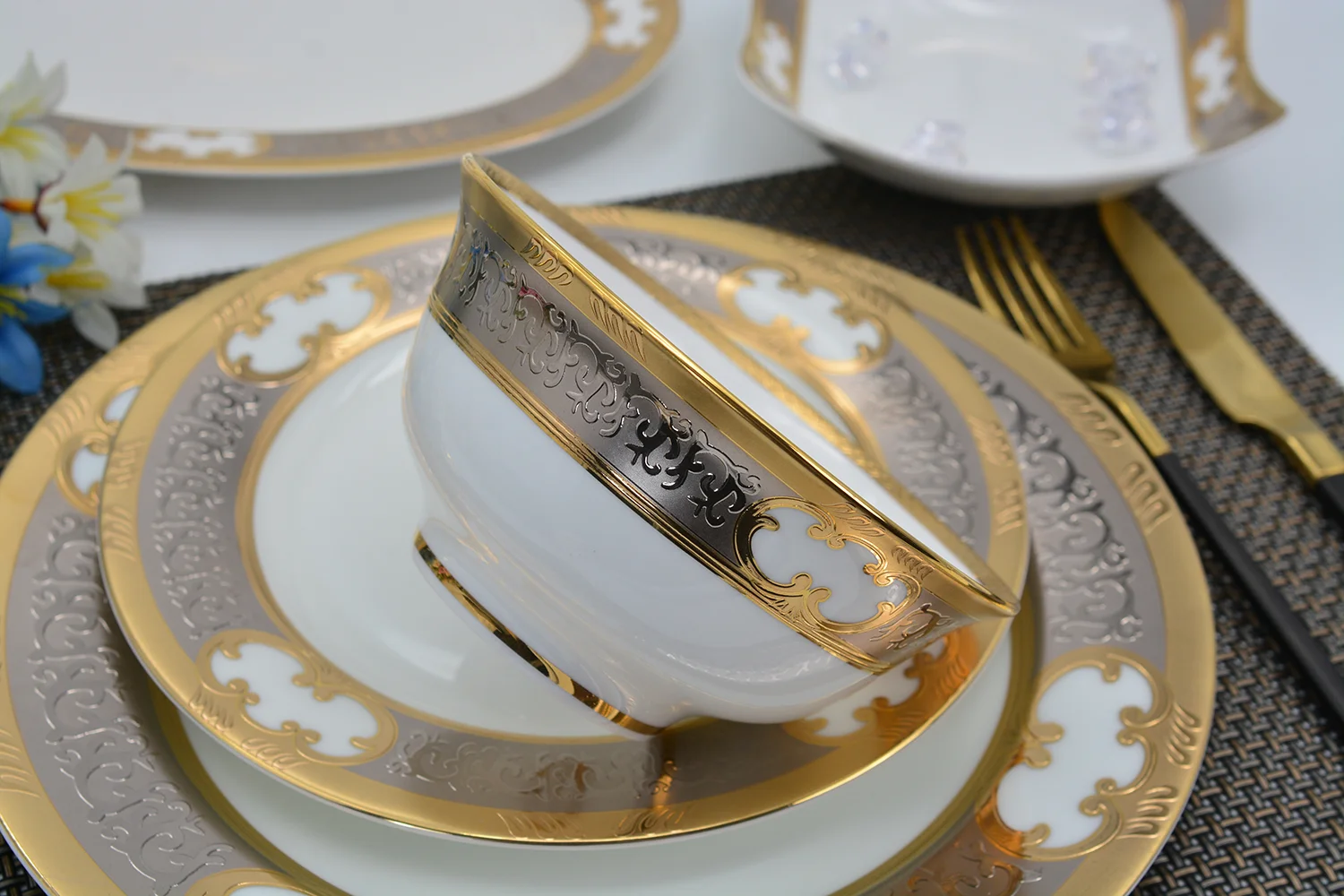 12 person kitchen china opal ceramic porcelain dinner dishes plates set sets wholesale luxury