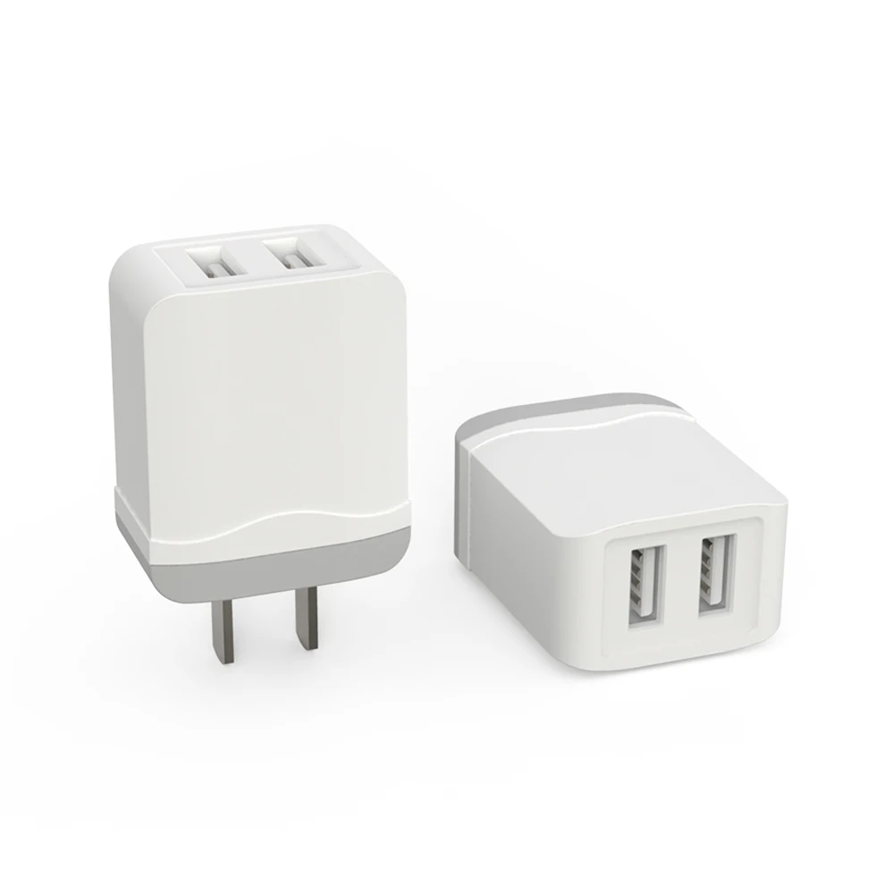 Amazon Top Seller 2021 12W 5V/2.4A Dual USB Wall Fast Mobile Phones Charger For Iphone Adapter Power Supply Battery Charger