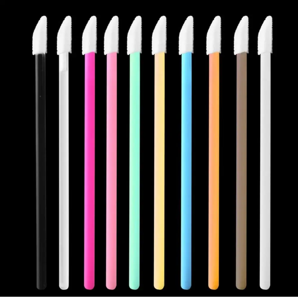 Cosmetics Christmas 100Pcs Disposable Applicator Wands Lip Brush Gloss Lipstick Cleaners Makeup Tool