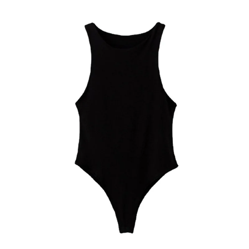 Customization manufacturer popular casual sleeveless vest hollow out crotch opening design one piece shapewear