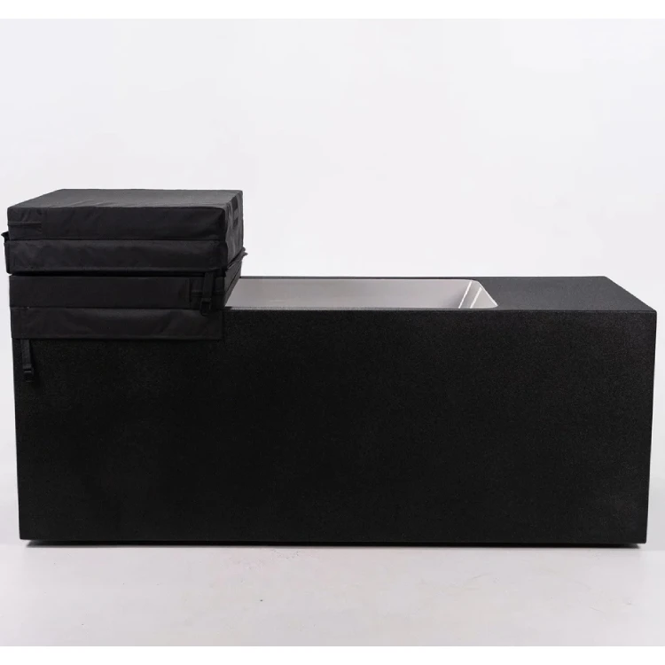 High quality Black Portable Square Acrylic Cold Plunge Ice Bath Built in Ice Bath chiller