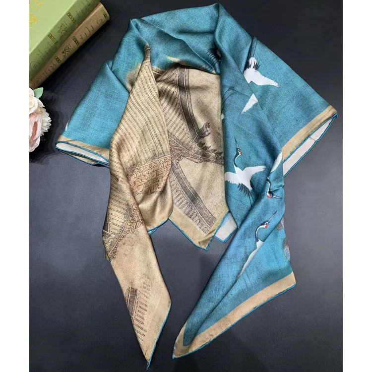 China manufacturer women soft silk scarf handbag decoration Women Scarf Silk