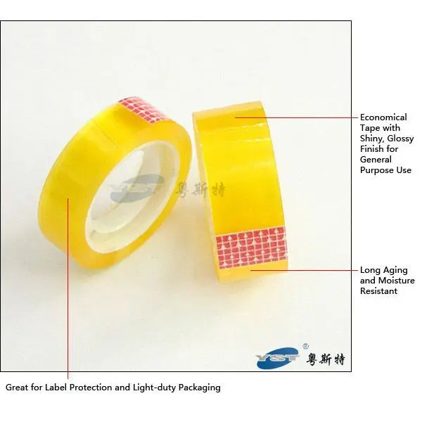 Bopp Stationery Tape Transparent Packaging Office Use Individual