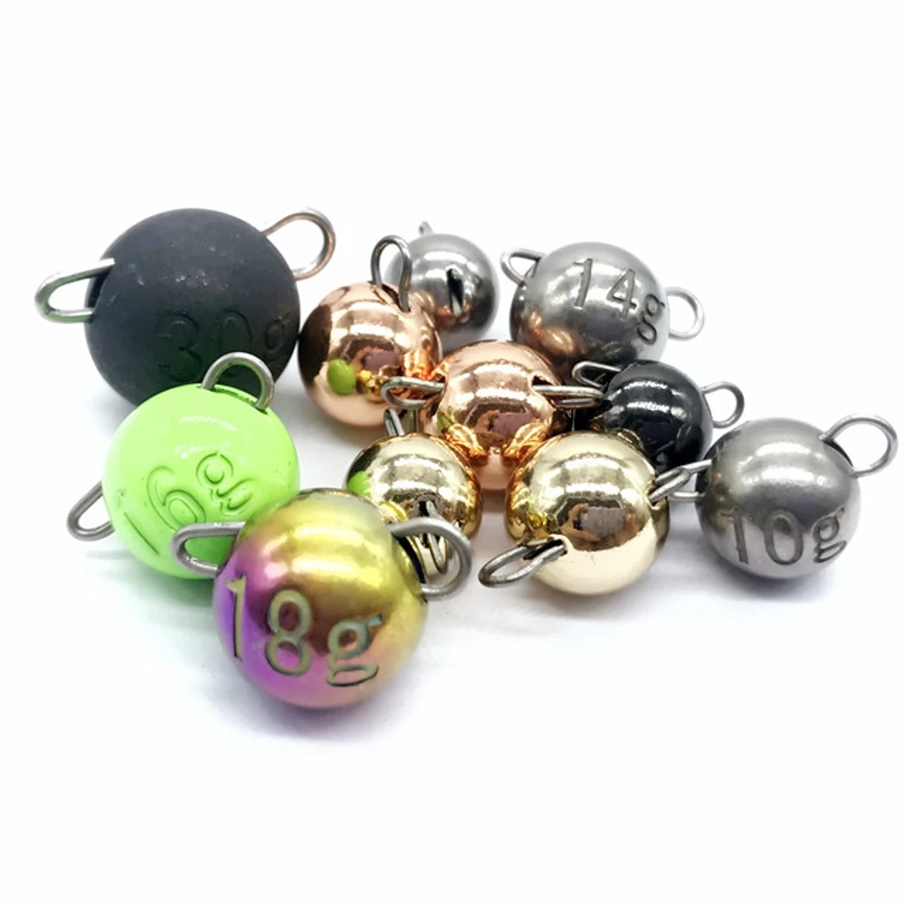 Cheap Price Tungsten cheburashka sinkers 5g colorful surface for fishing