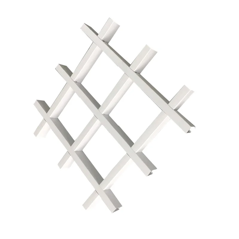 Customized 10 15 20mm High Quality Ventilation Grille Coiffured Aluminum Grid Open Ceilings