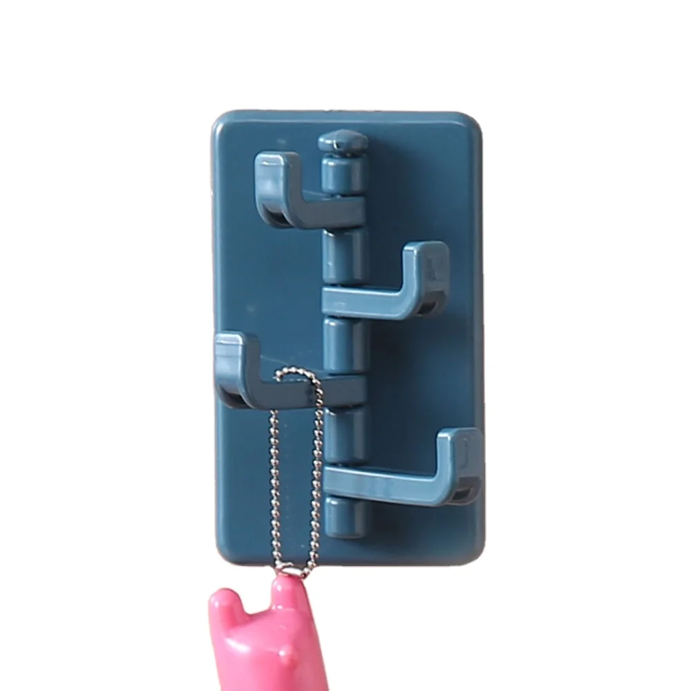 WH594 Wholesale ABS Small Rotate Wall Shelf Hook Towel Hanger for Bathroom
