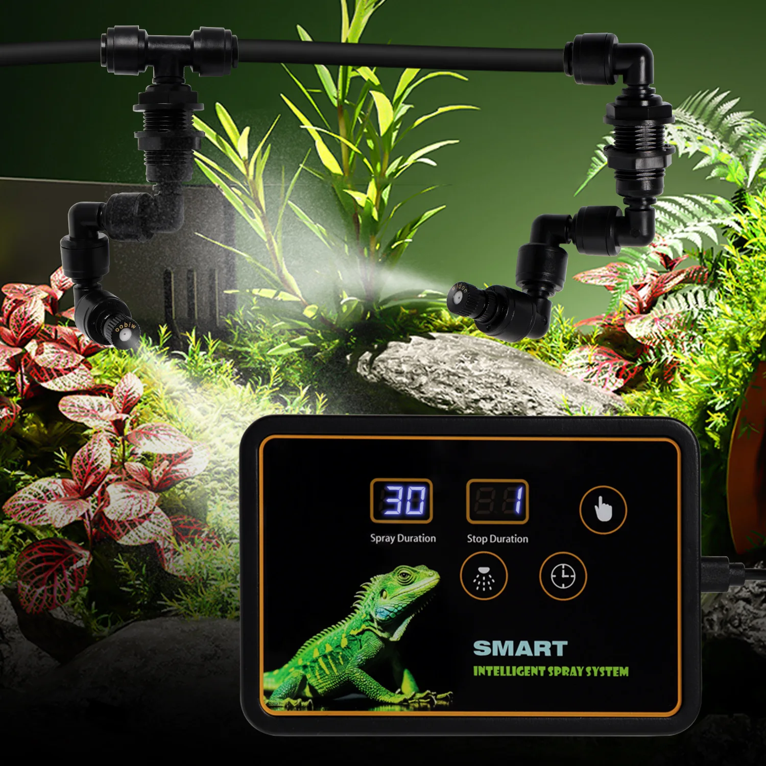 Intelligent Reptile Nebulization System, Reptile Humidifier with Adjustable Nebulizer, Automatic Humidifier for Reptiles