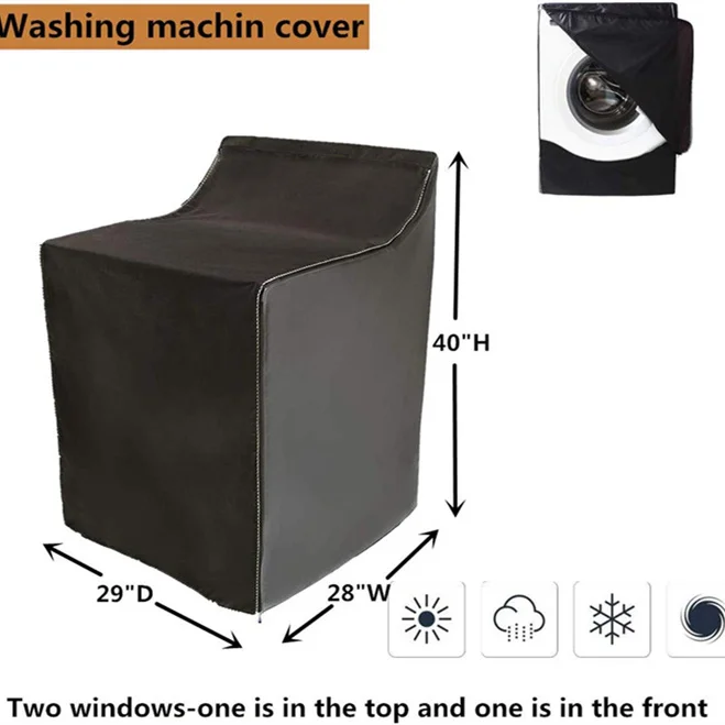 Hot Sales Black Square Oxford Cover for Washing Machine with Uv Resistant