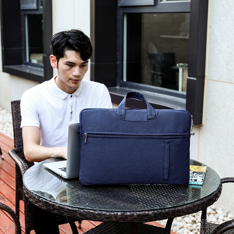 Laptop Bag 13 14 15.6 Classic Slim Briefcase Messenger Bag Hidden handheld Shoulder Bag Compatible with laptop