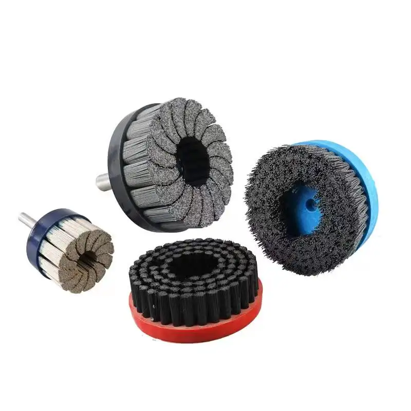 Manufacturer High Quality  radial abrasive polymer brush Nylon Round  Polishing Grinding Abrasive Brushes