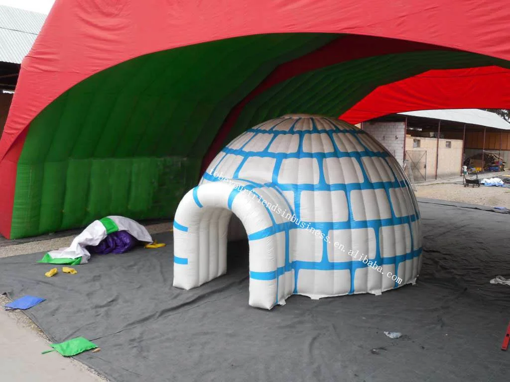 igloo dome tent outdoor, igloo glamping resort camping geodesic dome tents, customized size inflatable igloo dome bubble tent