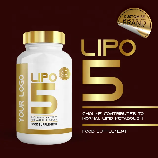 
Lipo 5 Fat Metaboliser Capsules - Diet Supplement UK - Premium Bottle - Private Label Nutrition 6 - Wholesale Diet Supplements 