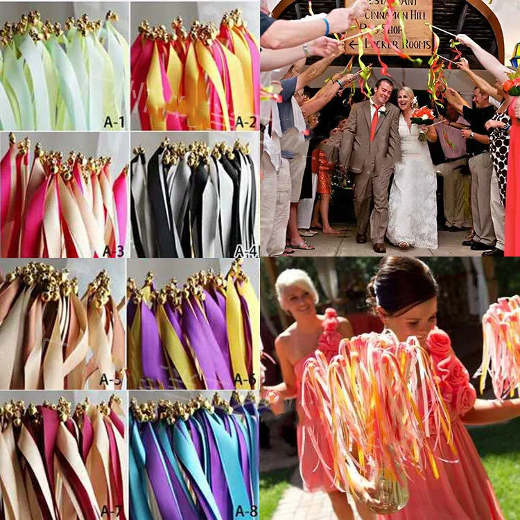 European and American wedding color ribbon fairy wand magic wand ribbon pull flower decoration party supplies manufacturers
