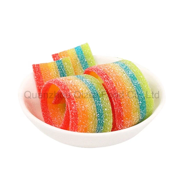 
Sour Rainbow Licorice Belts candy and sweets Gummy candy 