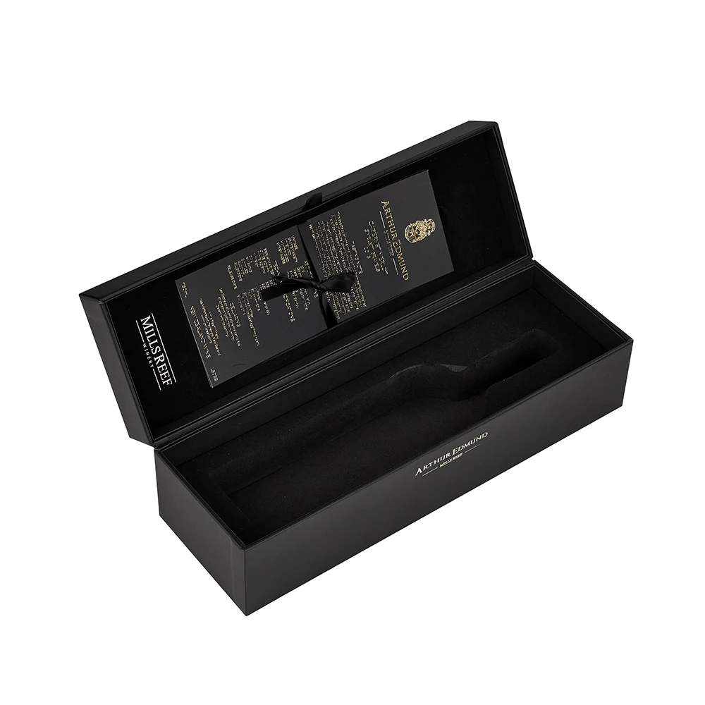 High-end Leather Material Chipboard Gift Box Champagne Sparkling Wine Package Boxes Flocking Eva Tray Protective