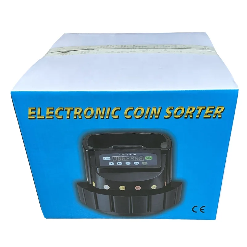 PHP MXN UAH ZAR Coin Counting Machine Calculate Total Value LCD Display Ghana Azerbaijan Georgia GEL Coin Sorter Machines