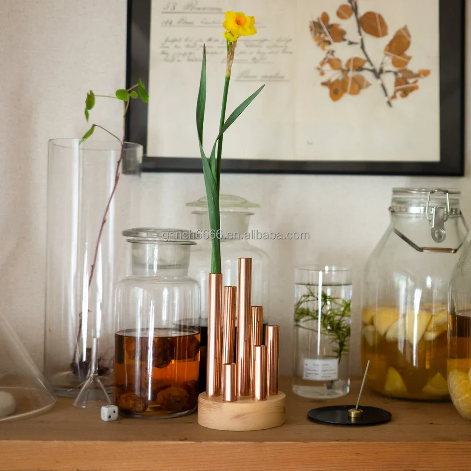 Modular Flower Tubes Hydroponic Vase Test Tube Desktop Propagation Station Modular Vase Floral Water Tubes Vase